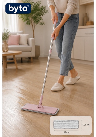 Mikrofiber Tablet Mop Yedeği 32 X 12,5 Cm Yıkanabilir Yedek Mop Bezi