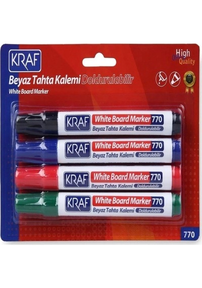 4'lü Doldurulabilir Beyaz Tahta Kalemi Seti 103 Ivory