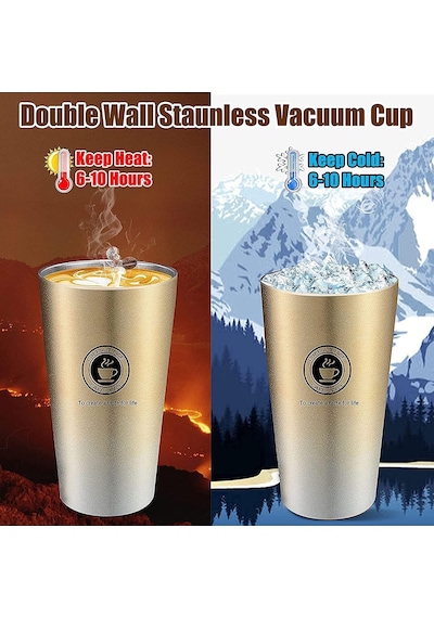 Yalıtımlı Kahve Kupası, 500ml Paslanmaz Çelik Vakumlu Termos, Sızdırmaz Seyahat Kupası, Sıcak Ve Soğuk İçecekler İçin Yeniden Kullanılabilir Altın Renkli Termos Çok Renkli Yalıtımlı Kahve Kupası, 500ml Paslanmaz Çelik Vakumlu Termos, Sızdırmaz Seyahat Kupası, Sıcak Ve Soğuk İçecekler İçin Yeniden Kullanılabilir Altın Renkli Termos Çok Renkli
