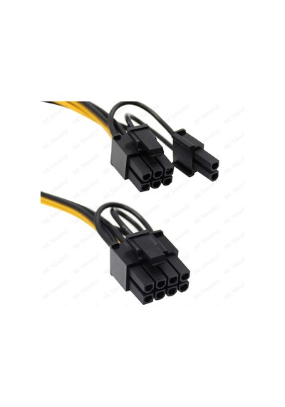 Pcı-E Ekran Kartı Bakır Güç Kablosu 15Pin Sata Erkek To 8Pin(6+2)