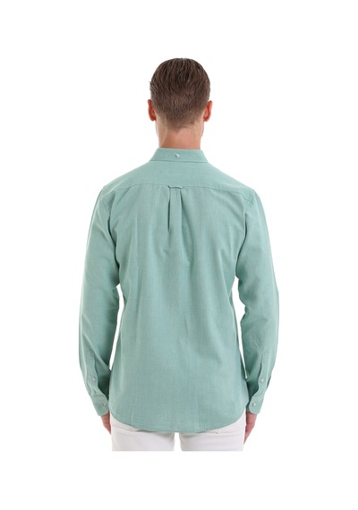 Hatemoğlu Yeşil Comfort Fit Düz 100% Pamuk Düğmeli Yaka Uzun Kollu Casual O Yeşil Hatemoğlu Yeşil Comfort Fit Düz 100% Pamuk Düğmeli Yaka Uzun Kollu Casual O Yeşil