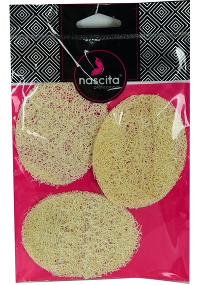 Nascita Doğal Kabak Lifli Peeling Oval Yüz Pedi Kese 3 Adet 9x7 C