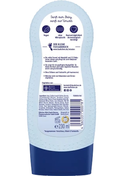 Bübchen Doğumdan İtibaren Hassas Ciltler İçin Yıkama Ve Duş Kremi 230ml