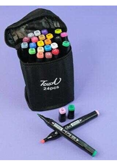 Touch Sketch Marker 24lü Çift Uçlu Marker Kalem Seti Çantalı