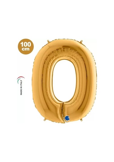 Folyo Rakam 0 Sıfır Gold-altın Renginde 40 İnç 100 Cm Grabo Doğum Günü Balonu Çok Renkli