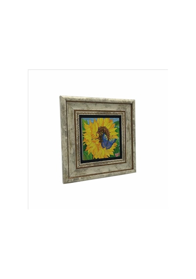 Kelebek Baskılı Taş Tablo 20x20 735