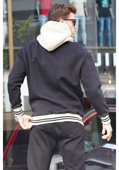Madmext Siyah Oversize Kapüşonlu Sweatshirt 6139-siyah Siyah