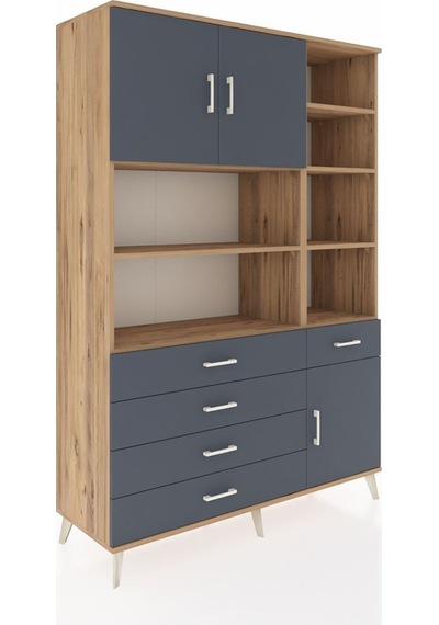 Hyperion Dolap 9 Raflı 5 Çekmeceli 3 Kapaklı 132x44x195 Çam-antrasit/antrasit Antrasıt/antrasıt Hyperion Dolap 9 Raflı 5 Çekmeceli 3 Kapaklı 132x44x195 Çam-antrasit/antrasit Antrasıt/antrasıt