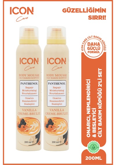 Icon Cilt Bakım Köpüğü Vanılla Creme-brulee 2'li Set