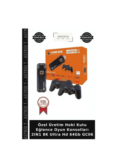 Özel Üretim Hobi Kutu Eğlence Oyun Konsolları 2ın1 8k Ultra Hd 64gb Gc06
