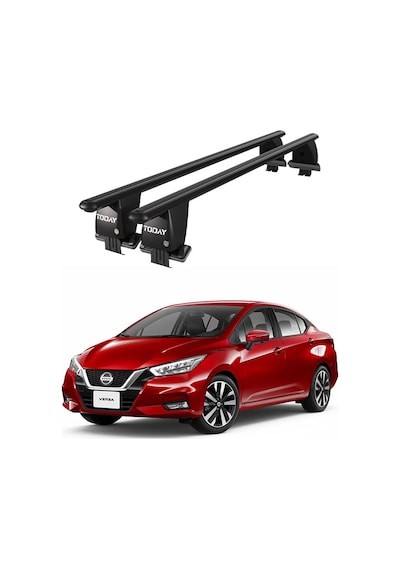 Royal Nissan Note / Versa 2013 Ve Sonrası Uyumlu Siyah Kilitli Ara Atkı Port Bagaj Tavan Barı