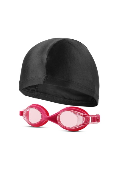 2li Set Boneli Çocuk Yüzücü Gözlüğü Kids Plus Su Geçirmez Yüzme Havuz Deniz Gözlük Pembe 1115 Pembe