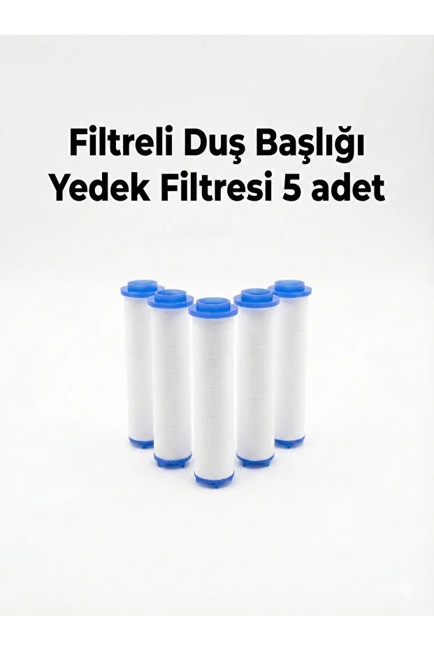 Duş Başlığı Yedek Filtresi 5 Adet Filtreli Duş Uyumlu Pp Filtre Beyaz