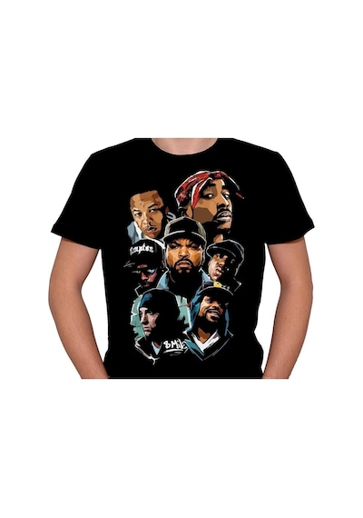 Rap Rapstar's Eminem 2pac Biggie Tişört Unisex T-shirt 001