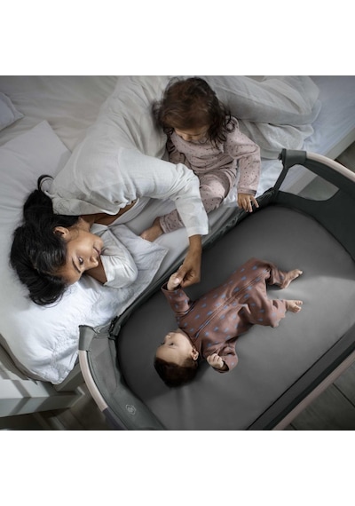 Maxi-Cosi Iora Air Sallanabilen Ahşap Görünümlü Anne Yanı Beşik Beyond Grey