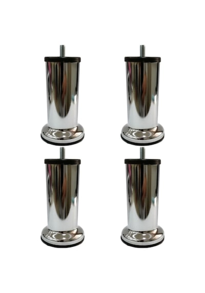 Metal Baza Koltuk Kanepe Sehpa Ayağı Krom 12 Cm 4'lü Krom