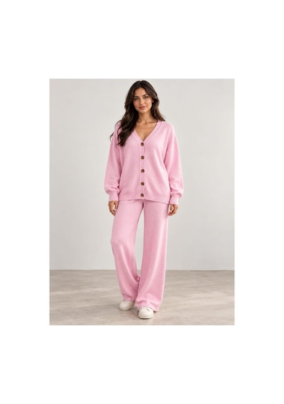 Velora Grup Triko 2'li Takım Oversize Pembe - 938221605 Pembe