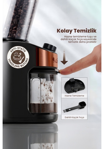 Any Morning SH25836B Dijital Zamanlayıcılı Elektrikli Kahve Öğütücü