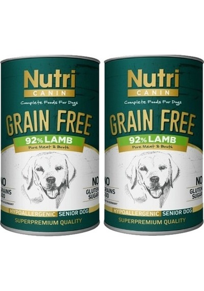 Nutri Canin Kuzu Etli Tahılsız Yaşlı Köpek Konservesi 2 x 400 G
