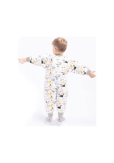 Babyhola 2.5 Tog Yorgan Gerektirmeyen Kalın Elyaf Dolgulu Çocuk Uyku Tulumu Pamuk Astarlı Unisex 6020 Siyah