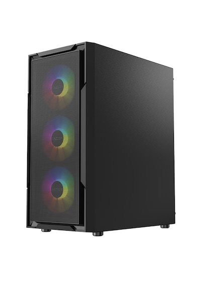 Fazeon F11 650w 80+ Bronze Tempered Glass Mesh 4x Rgb Fanlı Usb 3.0 Siyah Atx Bilgisayar Kasası