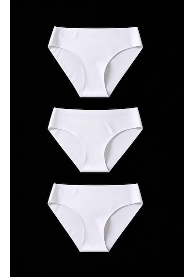 Skin Verse Lazer Kesim Külot 3'lü Set Beyaz