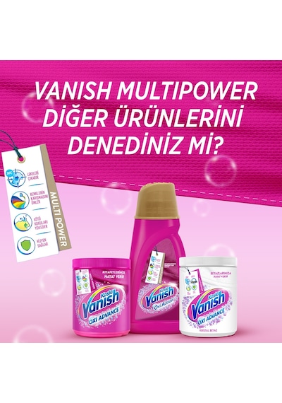 Vanish Oxi Action Kristal Beyaz Deterjan ve Leke Çıkarıcı Sıvı 1 L