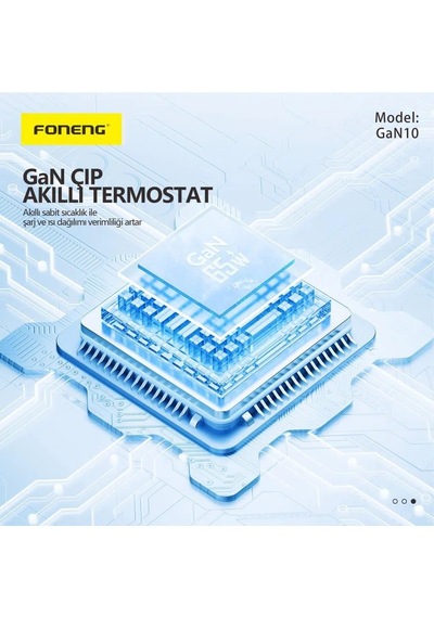 Foneng Gan10 65w 2xtype-c 1x Usb 3 Girişli Type-c To Type-c Kablo Set -