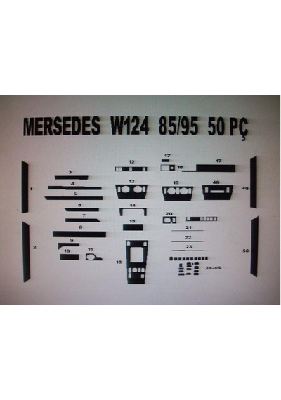 Mercedes W124 Kasa 200 E 1985 Ve 1995 Arası 50 Parça Kuş Gözü Maun Kaplama