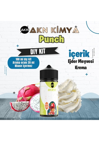 Punch Dıy Kit Ejder Meyvesi Krema Gıda Aroması %20 Oranda Aroma İçerir Hazır Değildir 100 Ml