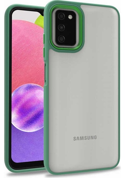Galaxy A03S Kılıf Zore Flora Buton,Kenar Çevresi Renkli Kılıf