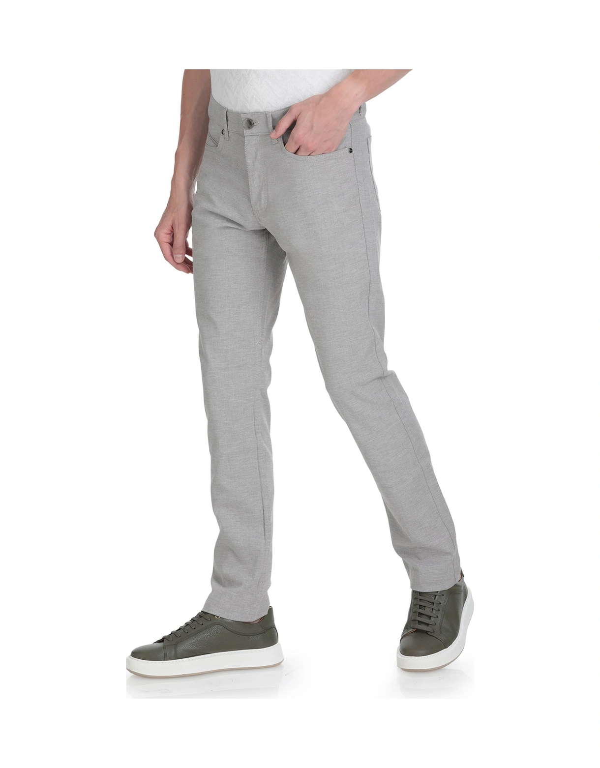 Hatemoğlu Beyaz Regular Fit Bisiklet Yaka Tişört 35797 350501
