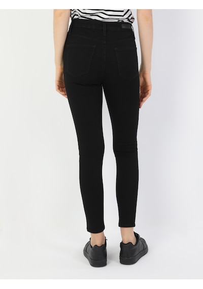 Colin's 760 Dıana Yüksek Bel Dar Paça Super Slim Fit Siyah Kadın Jean Pantolon CL1048676_Q1.V1_DN06933 Siyah