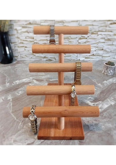 Bilezik Bileklik Saat Takı Organizer Ahşap Askısı 27cm Takı Standı Askılık Takı Aksesuar Düzenleyici