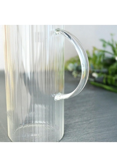 Deconox 1500ml Metal Kapaklı Line Borosilikat Cam Yağlık & Sürahi Şık, Dayanıklı Ve Zindeliklı Saklama Çö Diğer
