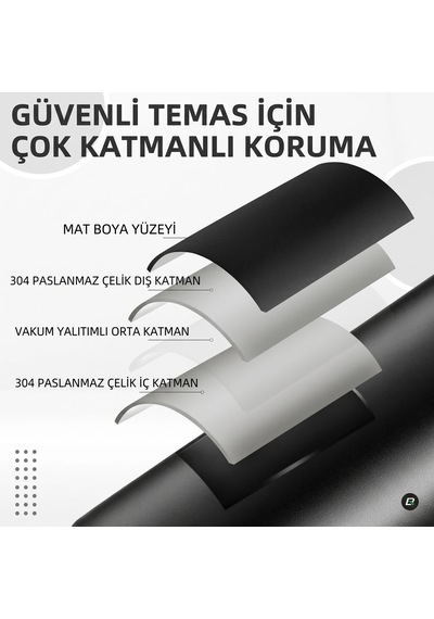 550 Ml Paslanmaz Çelik Vakumlu Termos Beyaz