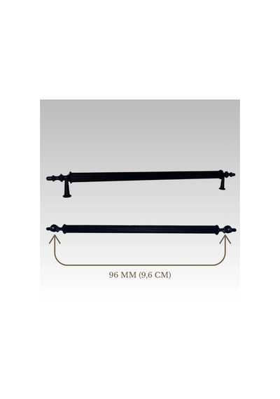 Klipso Mat Siyah 96 Mm Metal Lüks Çekmece Dolap Mobilya Kulpları Siyah
