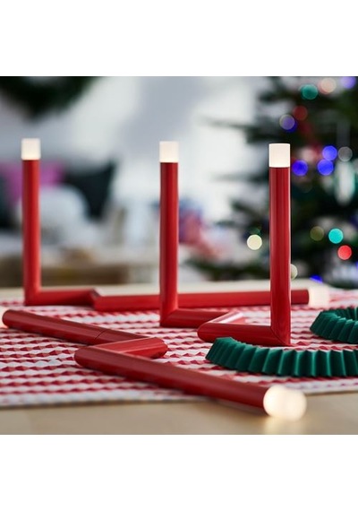 Ikea Stråla Dekoratif Aydınlatma, Kırmızı, 28 Cm