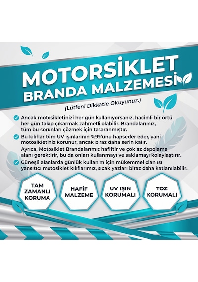 Rks Blazer 50 Xr Max Uyumlu Premium Motosiklet Brandası İçi Miflonlu Çizmez Su Geçirmez Branda 2xl