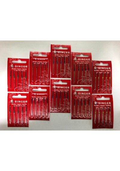 Singer Dikiş Makinesi İğnesi 2'Şer Paket 5 Çeşit