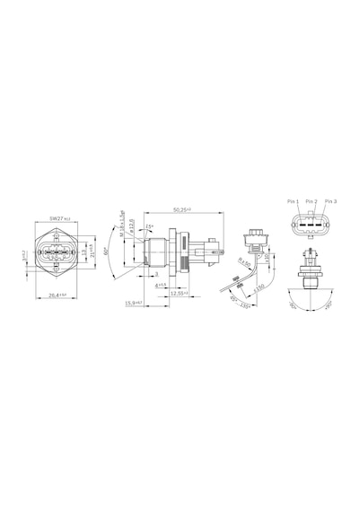 Map Sensörü - Fiat Palio, Punto, Doblo, Stilo, Multipla, Strada, 156 - Bosch-0281002907