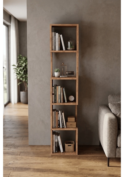 Reyo Falez Kitaplık Ahşap Dekoratif Raf 5 Katlı Modern Çok Amaçlı Kitaplık Salon Ofis Kitaplığı - Atlantik Çam 7066 Reyo Falez Kitaplık Ahşap Dekoratif Raf 5 Katlı Modern Çok Amaçlı Kitaplık Salon Ofis Kitaplığı - Atlantik Çam 7066