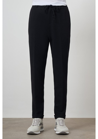 Morven Erkek Lacivert Trend Slim Fit İpli Jogger Pantolon 25ms003037200 Lacivert