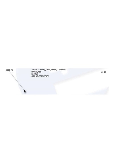 Anten Çubuk+taban Renault R9-r11-r12-r19-r21 1 Ad