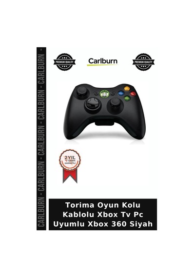 Premium Torima Oyun Kolu Kablolu Xbox Tv Pc Uyumlu Xbox 360 Siyah Eğlence Masaüstü