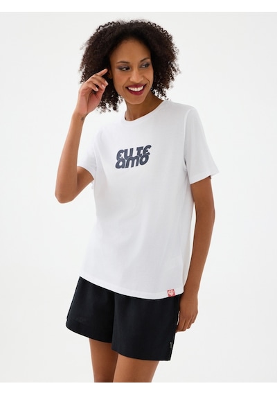 Kadın Regular Fit T-shirt Lf2039132 Whıte Beyaz
