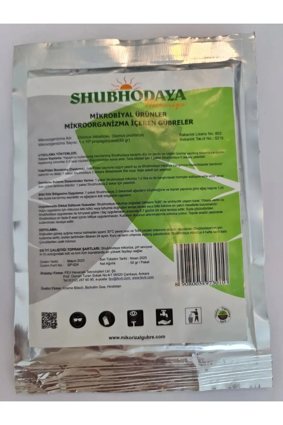 Shubhodaya Mikoriza L Organik Gübre 50 Gr