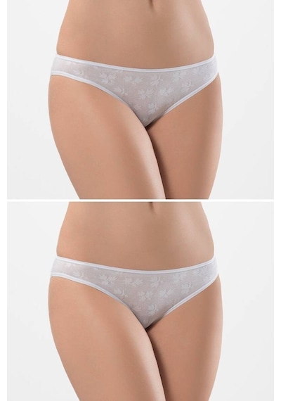 Türen Kadın Jakarlı 2li Pamuklu Bikini Külot 001