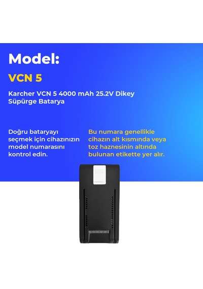 Karcher Vcn 5 4000 Mah 25.2v Dikey Süpürge Batarya