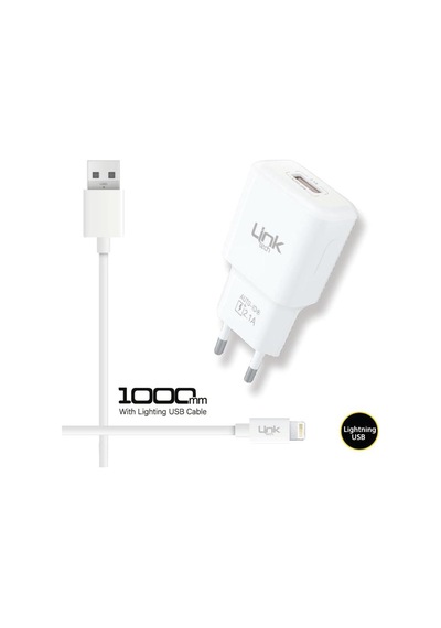Linktech T442 Auto-ID 2.1A Şarj Aleti ve iPh Uyumlu Lightning Kablo Set 2.1A